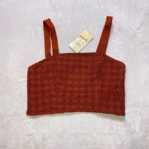 Live to be spoiled-Dark orange crop top